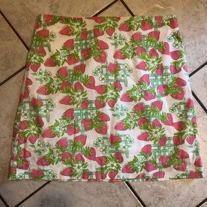 Lilly Pulitzer Pink and Green Floral Skirt